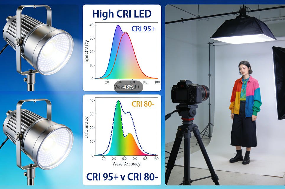 Vantaggi dell'illuminazione ad alto CRI e precisione del colore