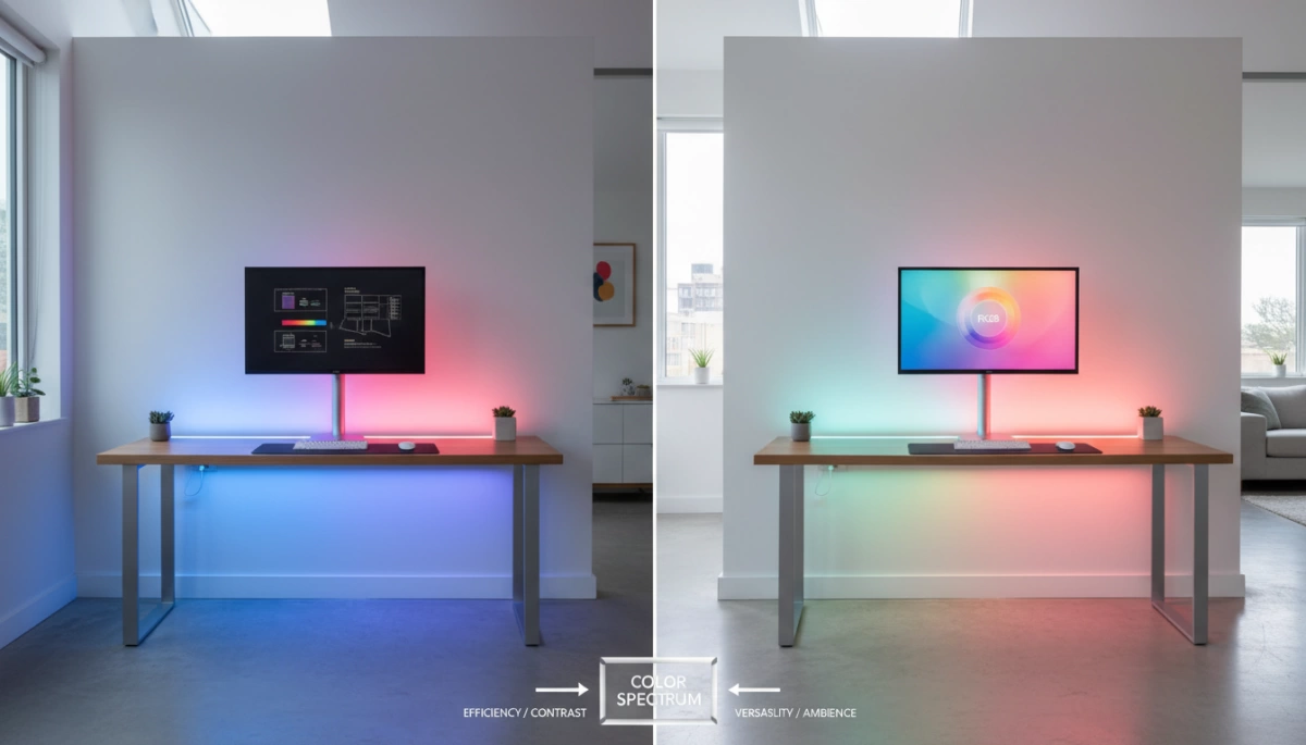 Red Blue LED vs RGB Lighting Trade-offs