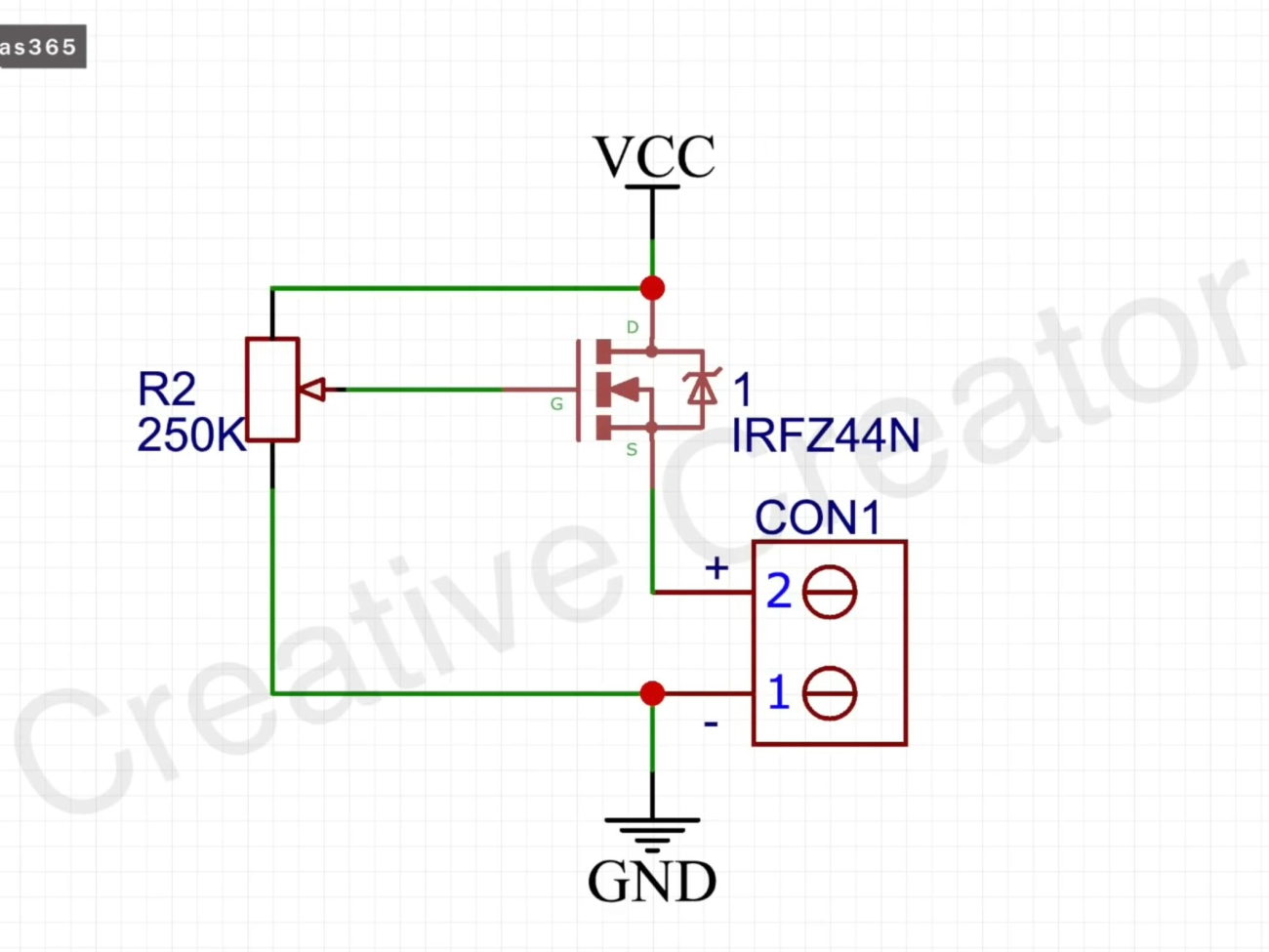 selección de mosfet para solución de problemas de dimmer LED PWM